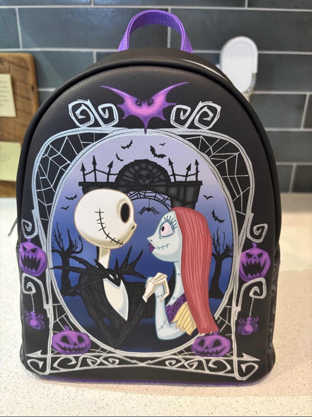 The Nightmare Before Christmas Jack & Sally Soft Tag Loungefly Backpack NWT